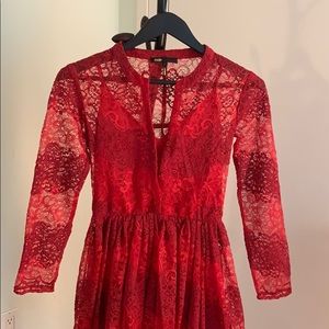 Luxury Maje long-sleeve party dress